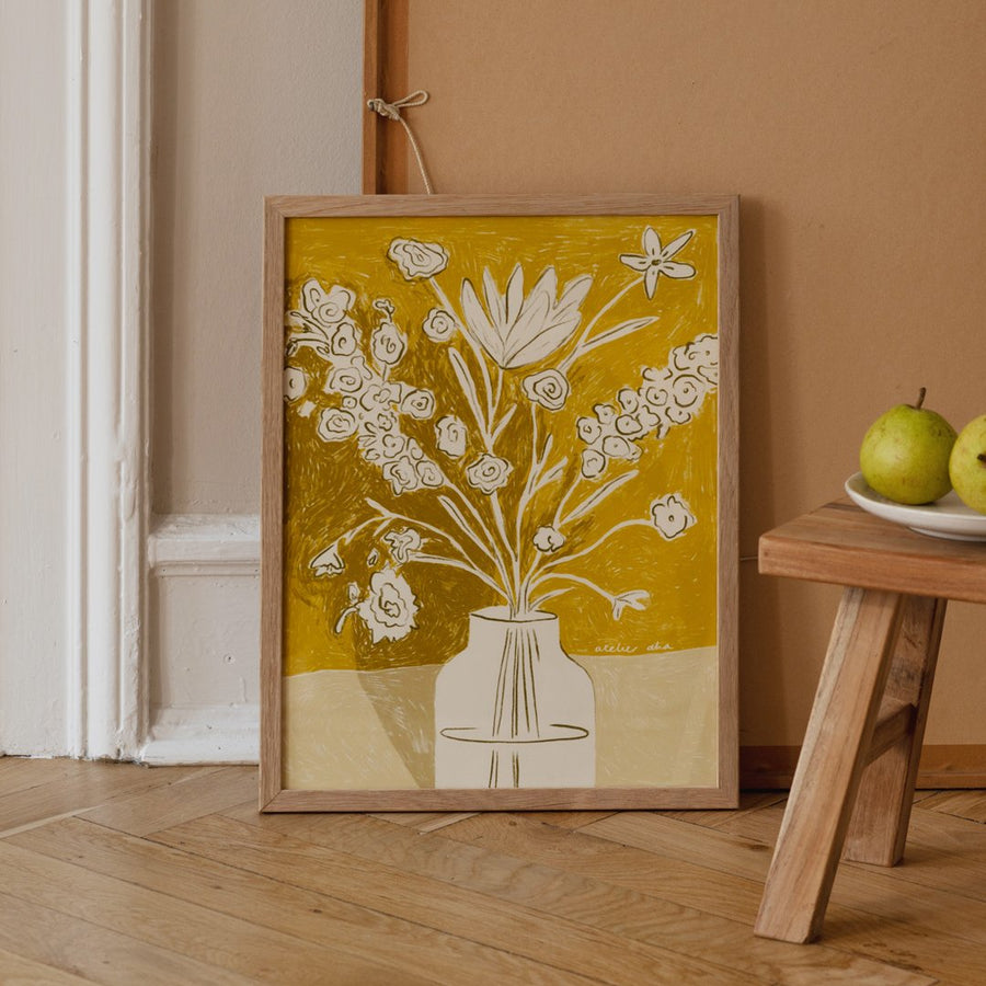 A Yellow Bouquet Print