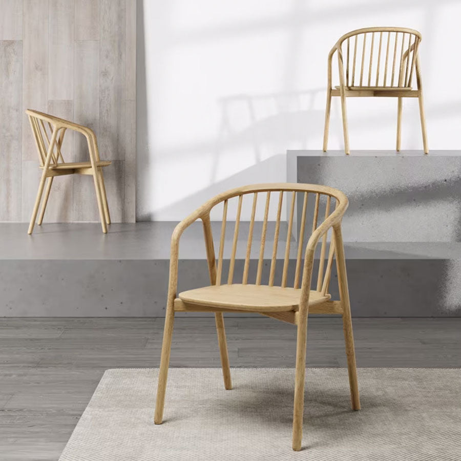 Nordic Oak Dining Chair with Arms