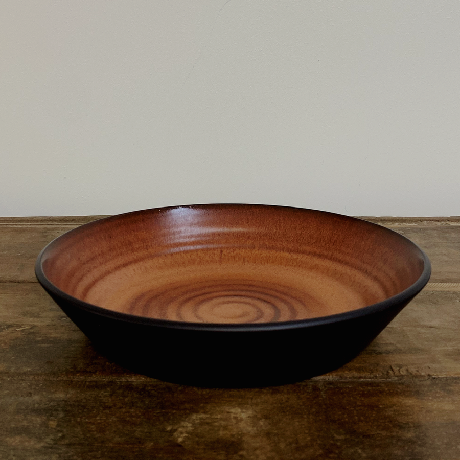 Angled Dinner Bowl - Black/Bronze