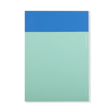 A4 Ruled Desk Pad - Blue & Mint