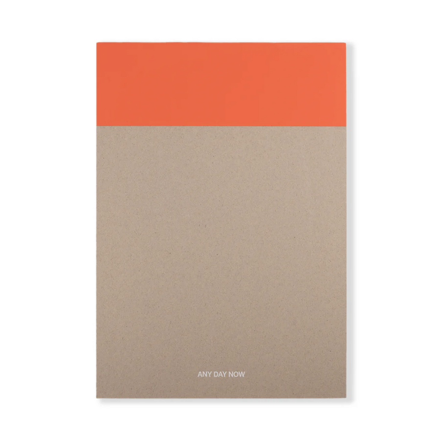 A4 Ruled Desk Pad - Red & Orange