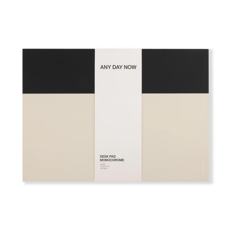 A4 Weekly Desk Pad - Black & Grey