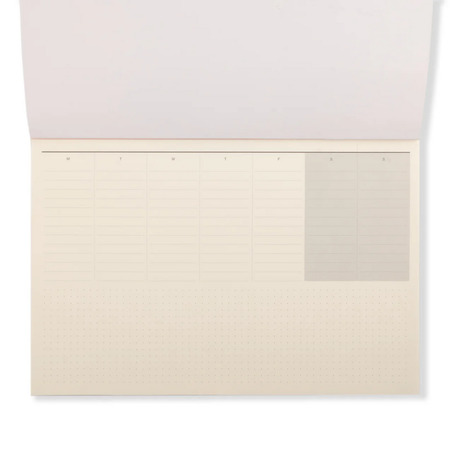 A4 Weekly Desk Pad - Red & Orange