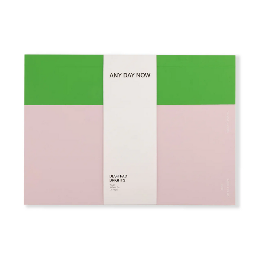 A4 Weekly Desk Pad - Pink & Green