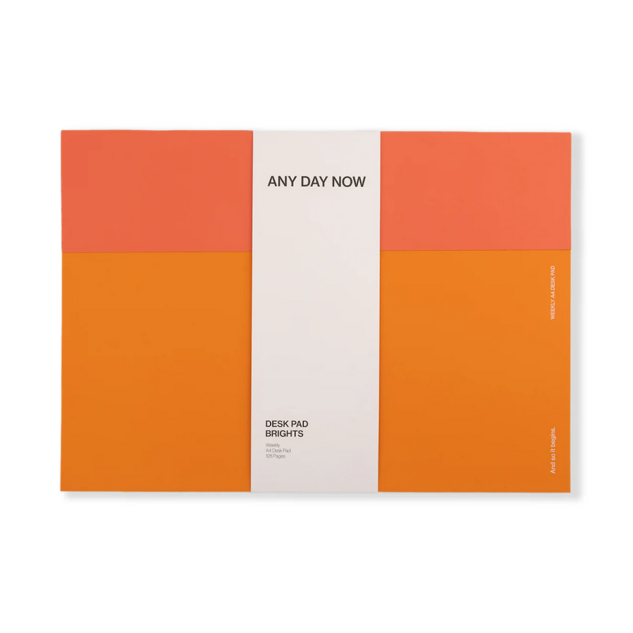 A4 Weekly Desk Pad - Red & Orange