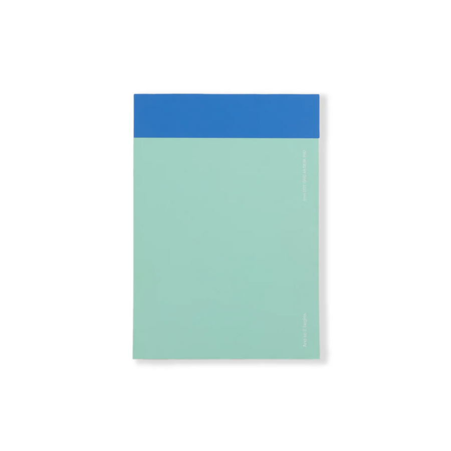 A5 Dot Grid Desk Pad - Blue & Mint