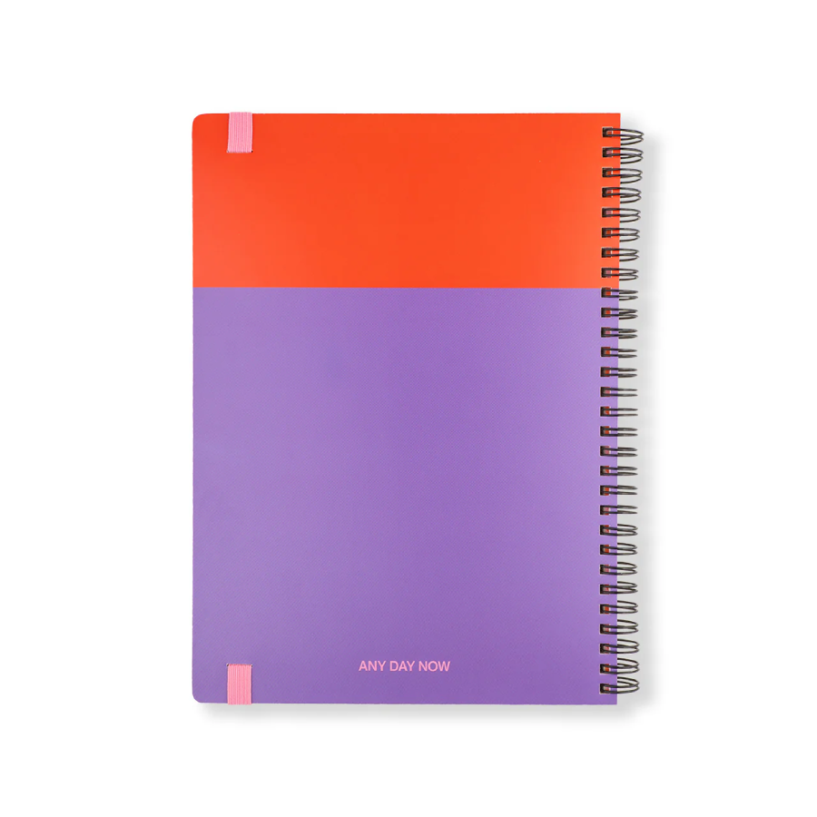 B5 Plain Spiral Notebook - Red and Purple