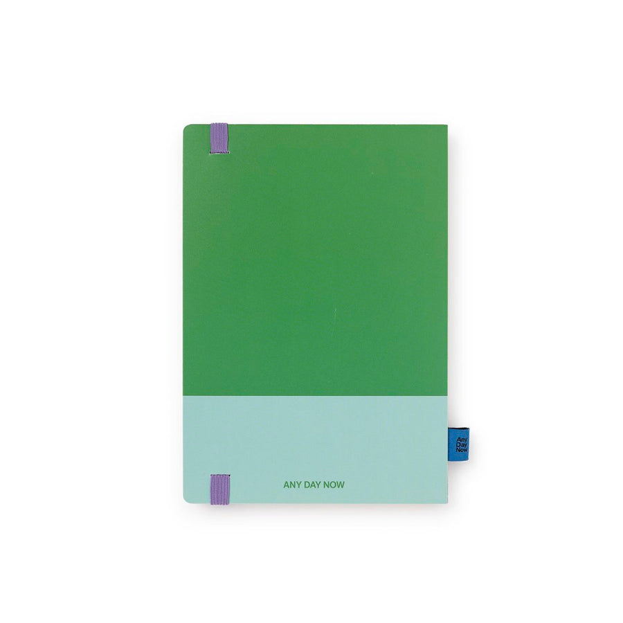 A5 Ruled Bound Notebook - Sky and Green