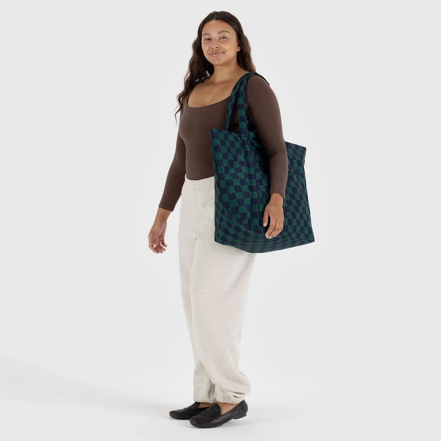 Travel Cloud Bag - Navy Green Check