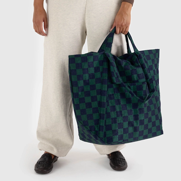 Travel Cloud Bag - Navy Green Check