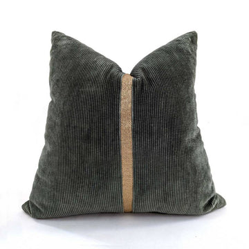 Braid Cushion - Green / Gold