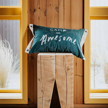 Camp Awesome Cushion & Banner - Green