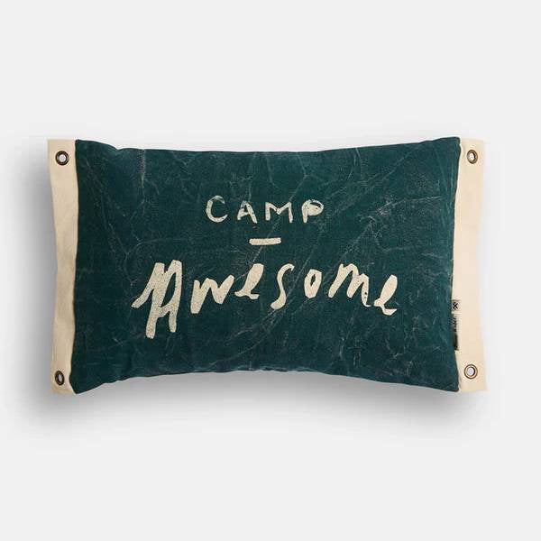 Camp Awesome Cushion & Banner - Green