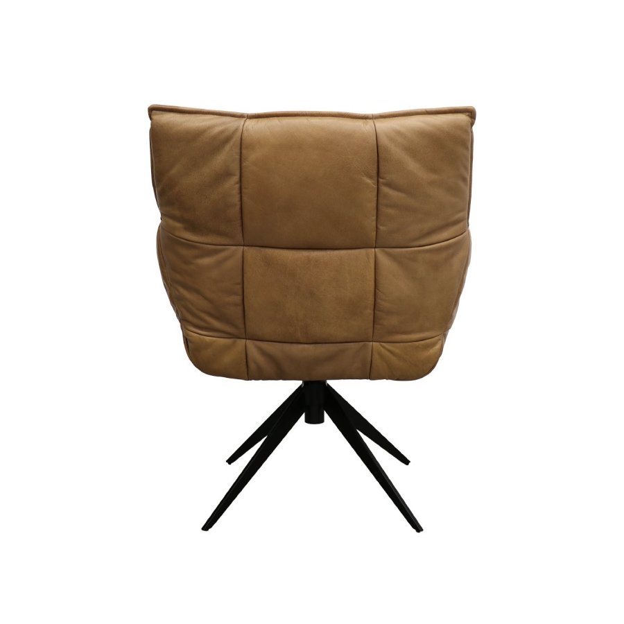 Dallas Swivel Armchair - Tan Leather