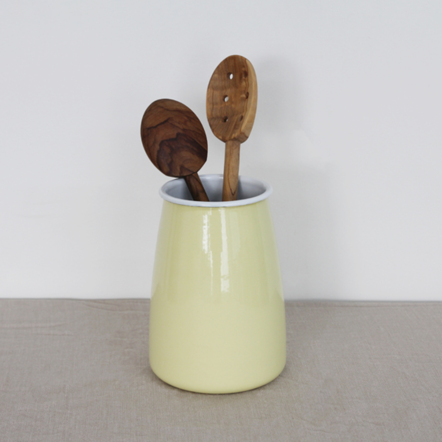 Enamel Utensil Holder - Butter