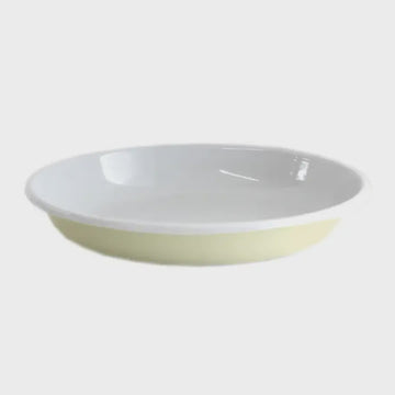 Enamel Shallow Pasta Plate - Butter