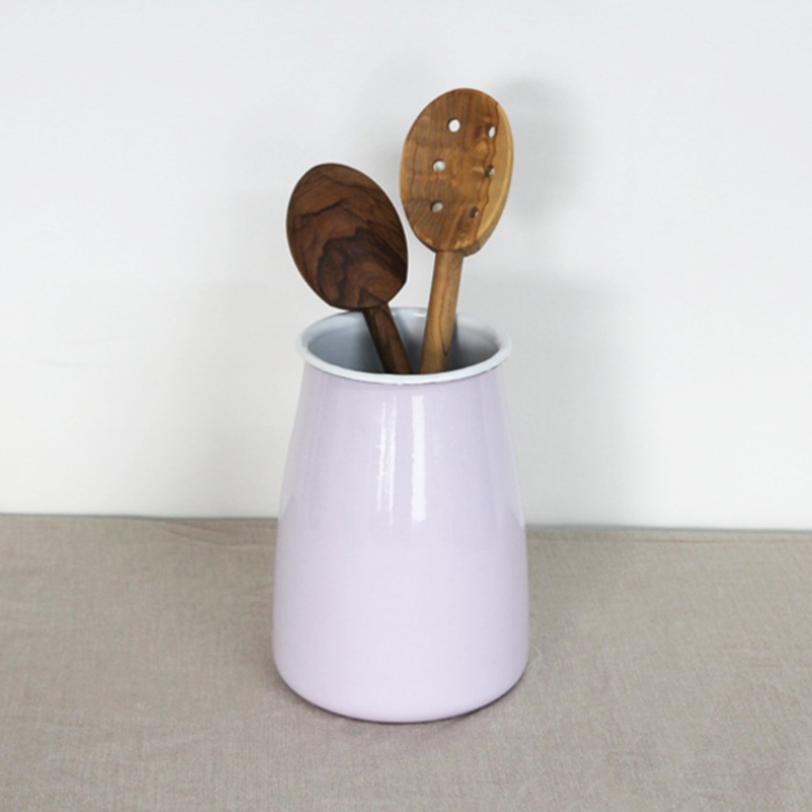 Enamel Utensil Holder - Lilac