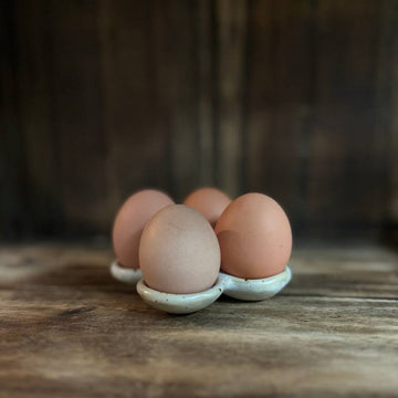 Ceramic Egg Tray - White