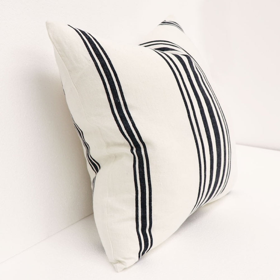 Freya Cushion - Indigo Stripe