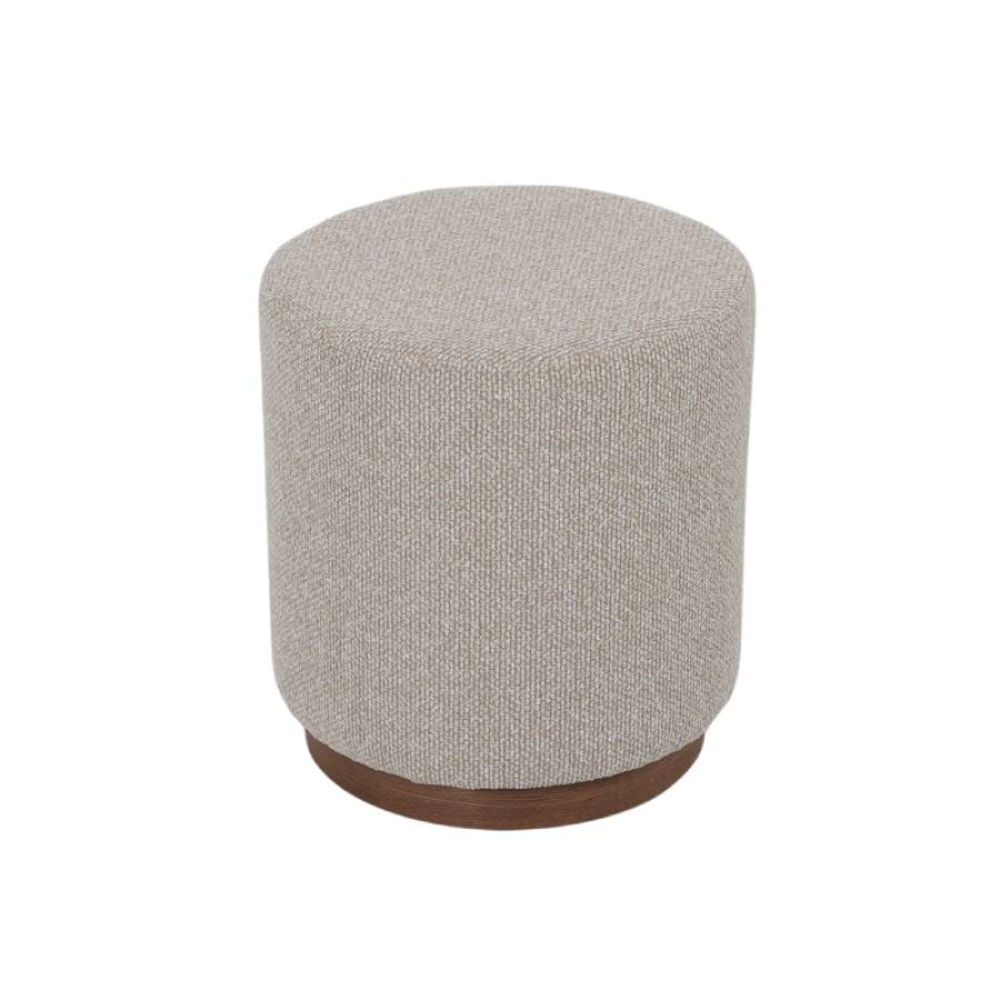 Hickory Small Ottoman - Beige