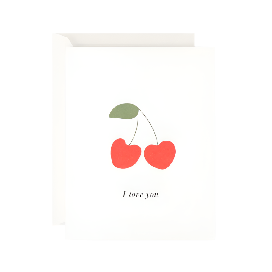 I Love You Cherries Card