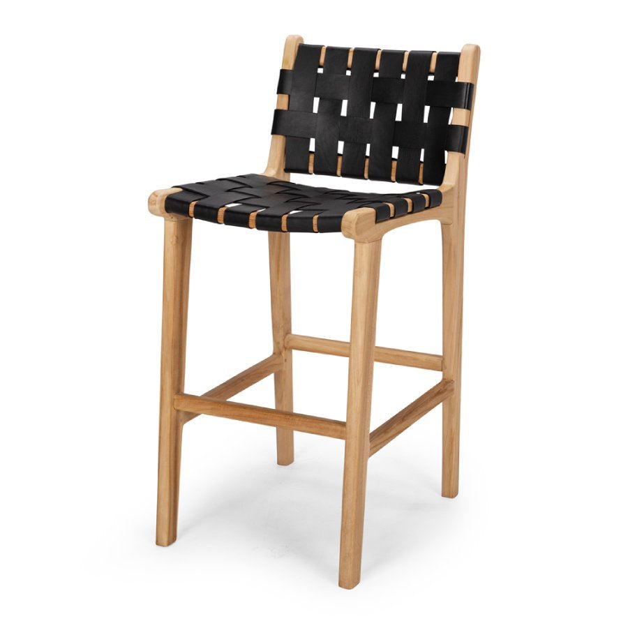 Tijuana Highback Barstool - Black