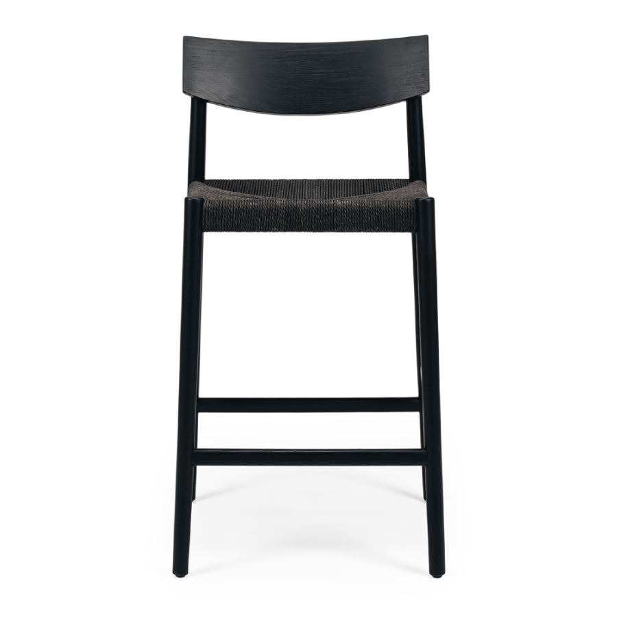 Ingrid Highback Barstool - Black