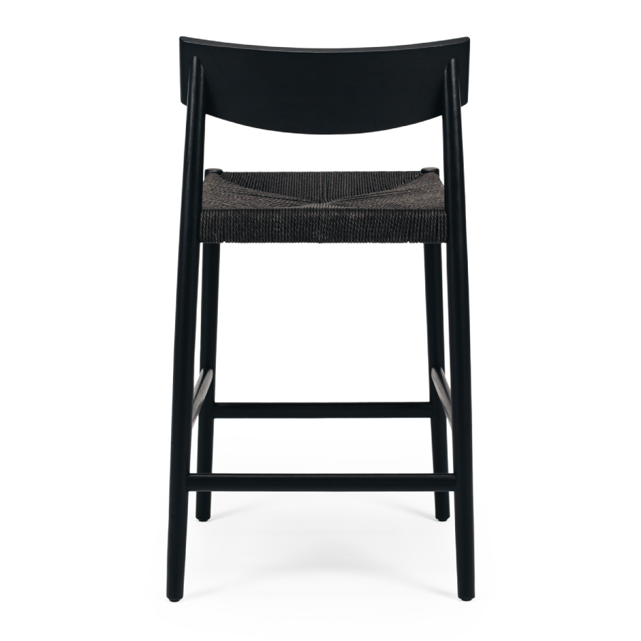 Ingrid Highback Barstool - Black