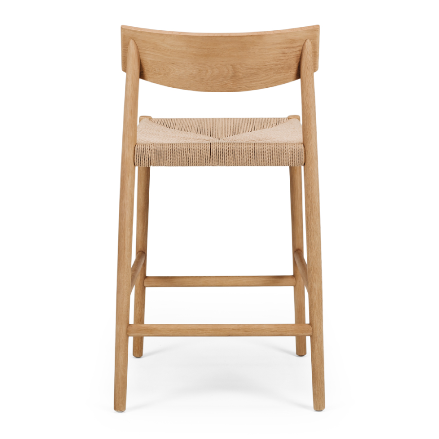 Ingrid Highback Barstool - Oak