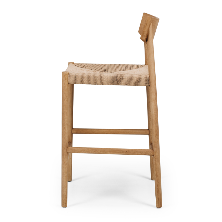 Ingrid Highback Barstool - Oak