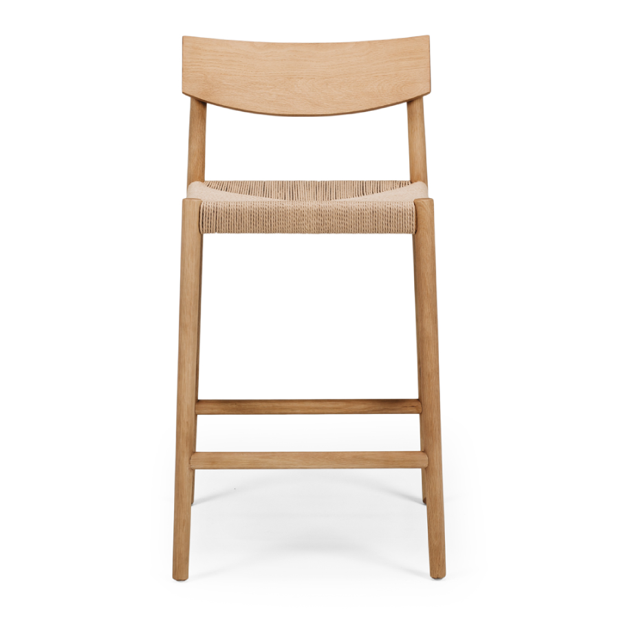 Ingrid Highback Barstool - Oak