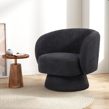 Krona Swivel Armchair - Charcoal