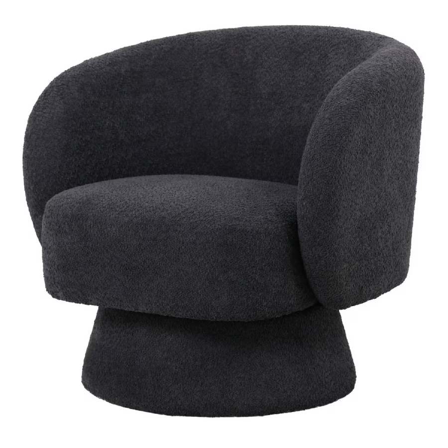 Krona Swivel Armchair - Charcoal