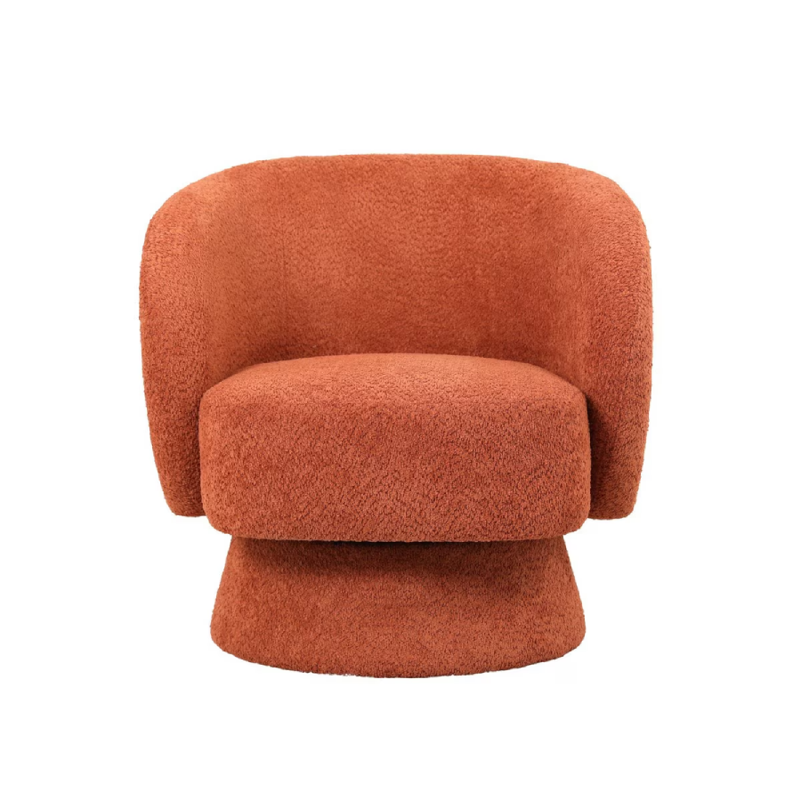 Krona Swivel Armchair - Rust