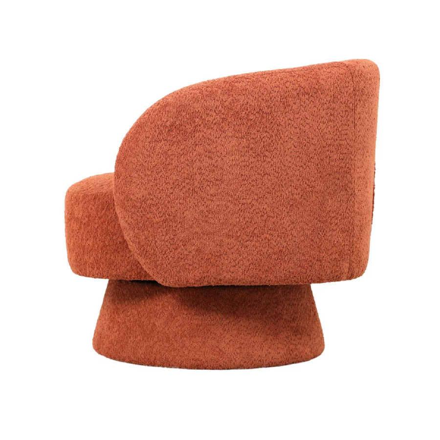 Krona Swivel Armchair - Rust