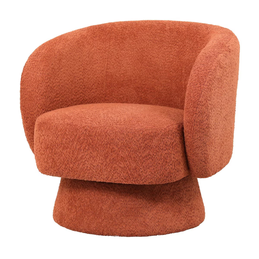 Krona Swivel Armchair - Rust