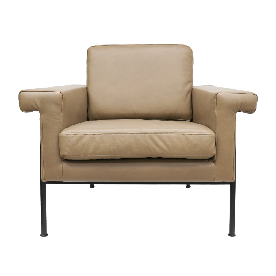 Monte Carlo Armchair - Beige Leather