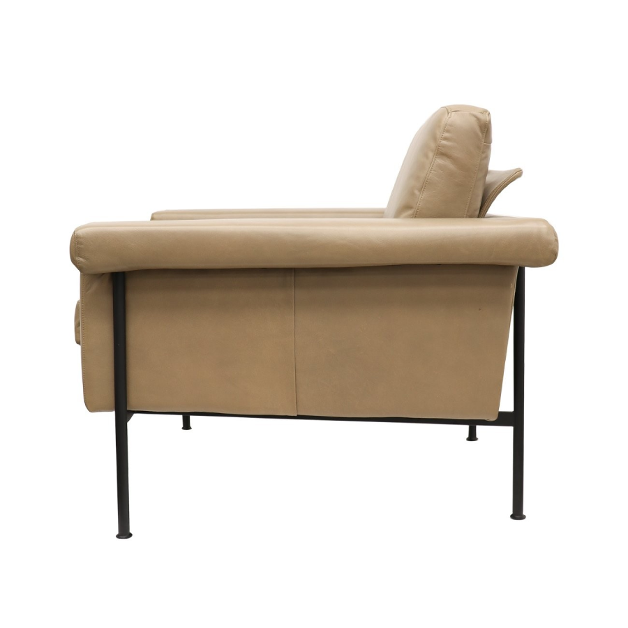 Monte Carlo Armchair - Beige Leather