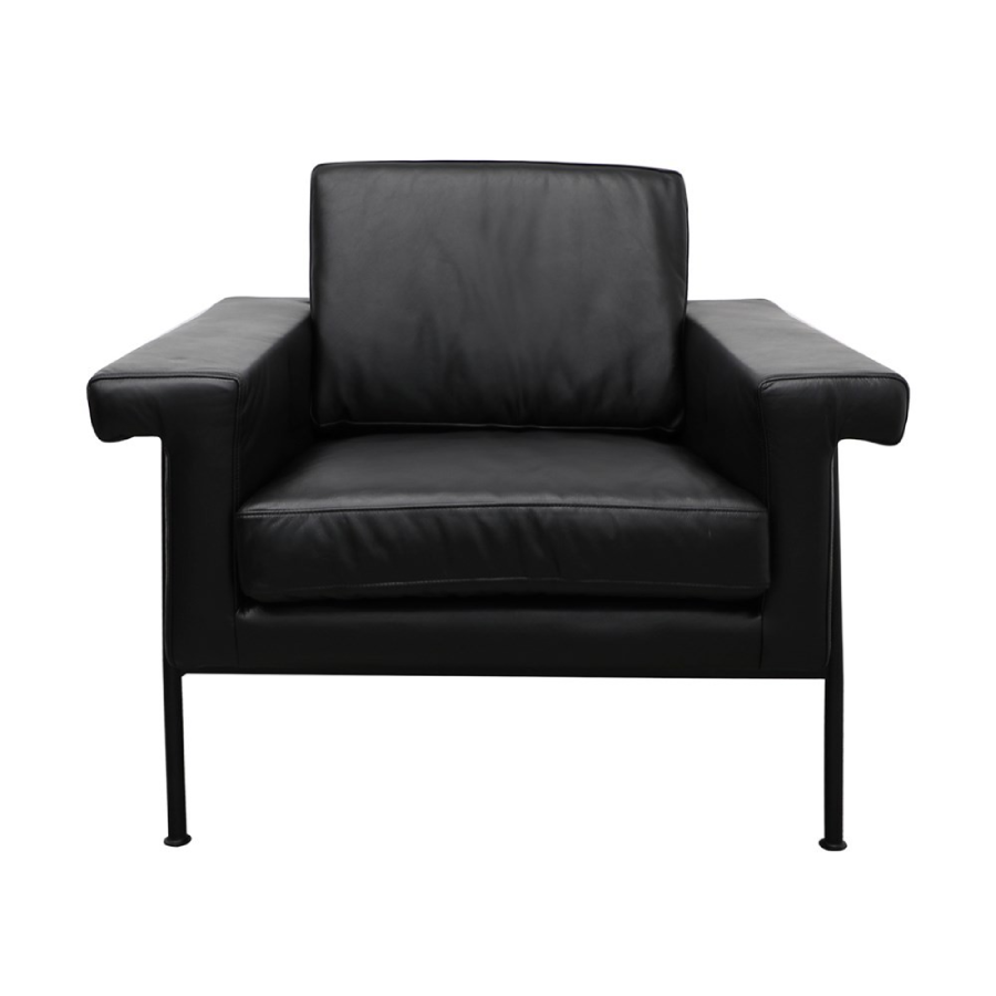 Monte Carlo Armchair - Black Leather