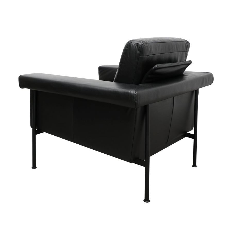 Monte Carlo Armchair - Black Leather