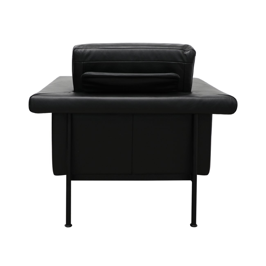 Monte Carlo Armchair - Black Leather