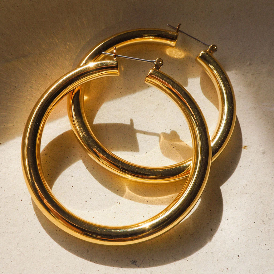 Amalfi Tube Hoops - Gold