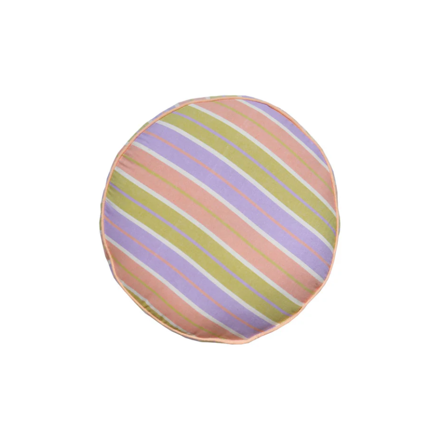 Miami Stripe Round Cushion