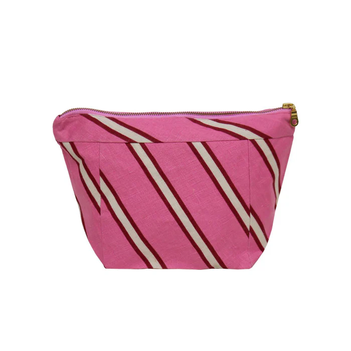 Cosmetic Case - Raspberry Stripe