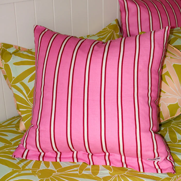 Euro Pillowcase Set - Raspberry Stripe