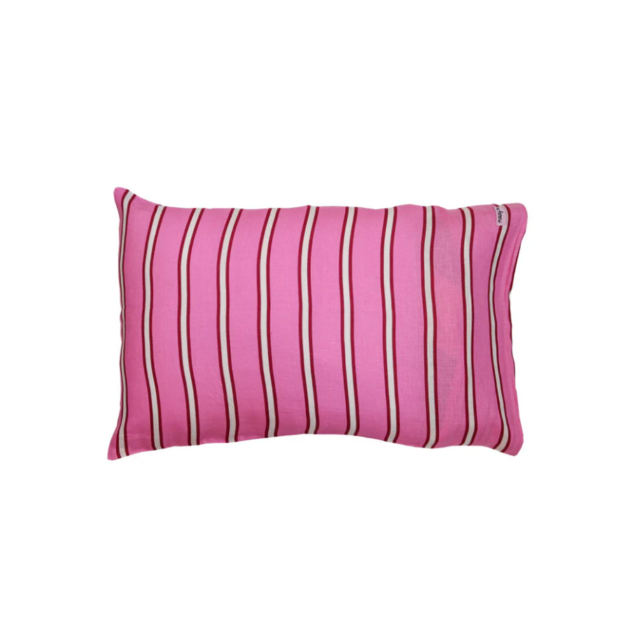 Standard Pillowcase Set - Raspberry Stripe