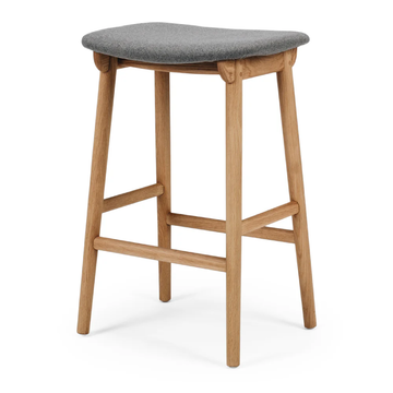 Niles Barstool - Oak & Fabric