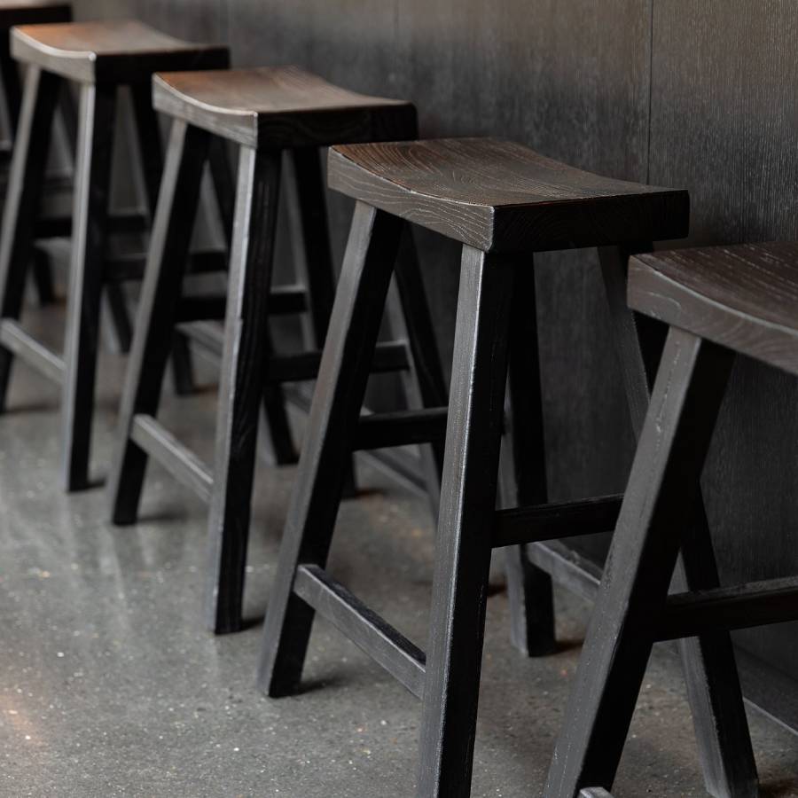 Parq Rectangle Barstool - Black