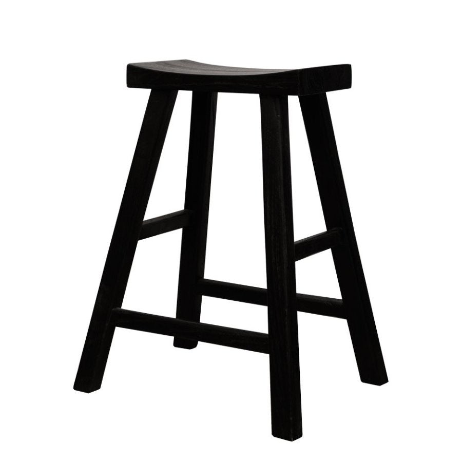 Parq Rectangle Barstool - Black