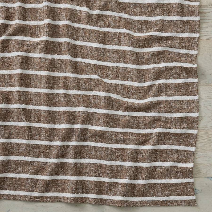 Textured Woven Stripe Throw -  Piazza Hazel